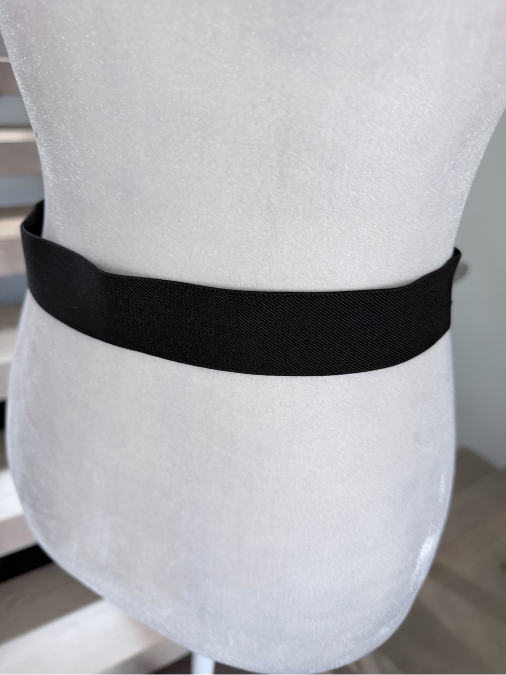 Black Round Buckle Waist Belt - Women Accessories 31” - Picture 3 of 3
